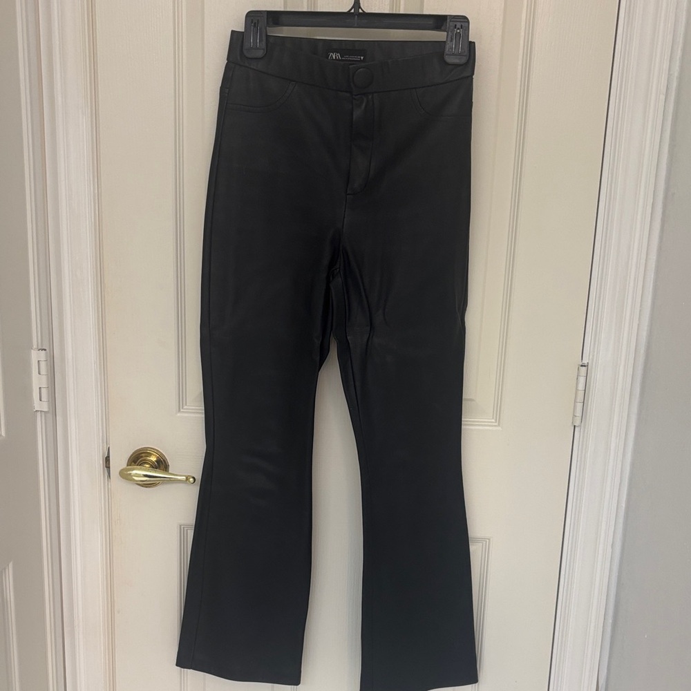 Zara Black Leather Pants